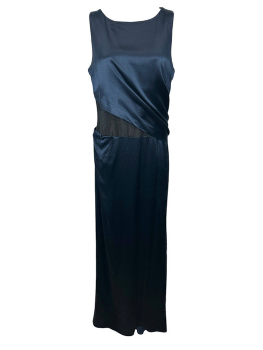 Carolina Herrera Silk Evening Dress in Navy